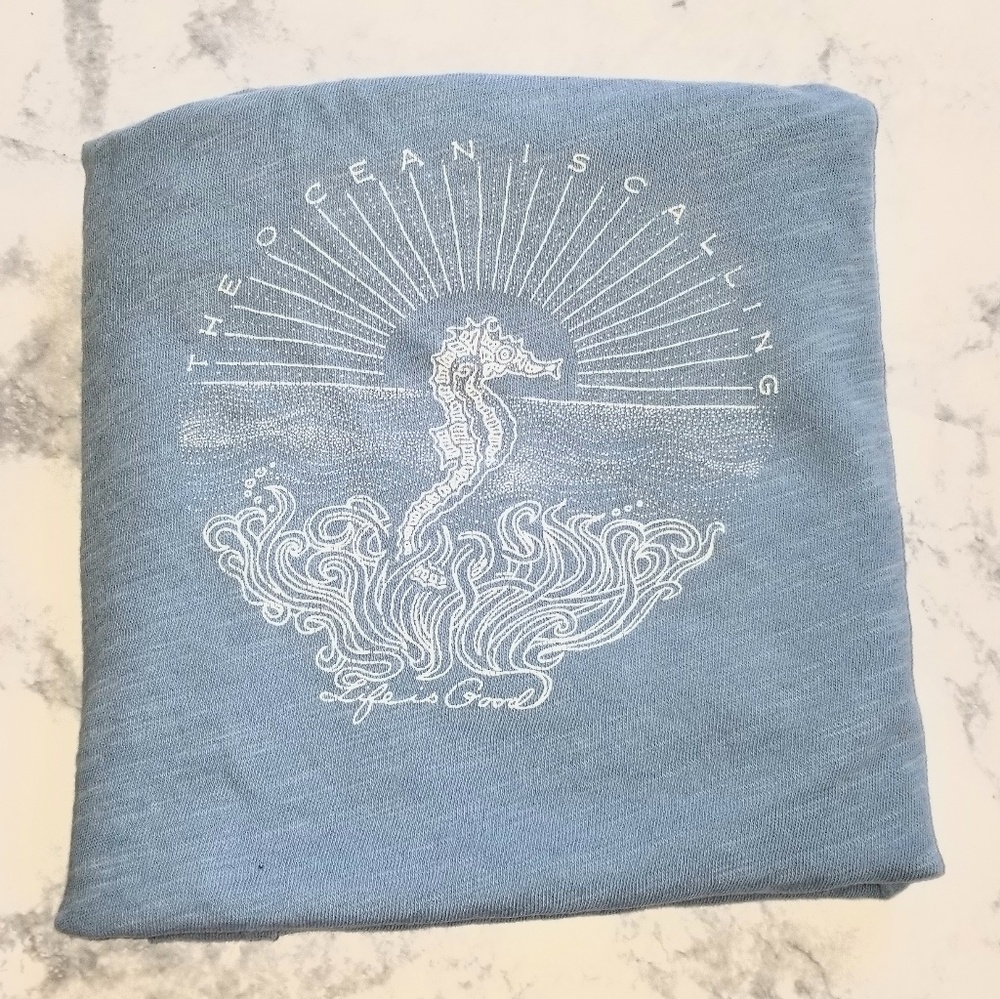 "Life Is Good" Blue Sea Horse Tank